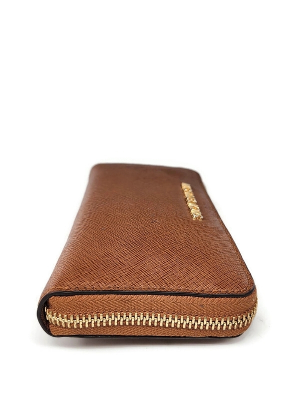 Michael Kors Jetset Tan Saffiano Leather Travel Continental Zip-Around Wallet - Picture 5 of 14